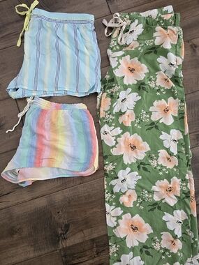 3 Pieces Pastel Lounge Shorts/Pants